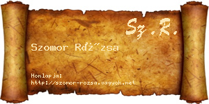 Szomor Rózsa névjegykártya