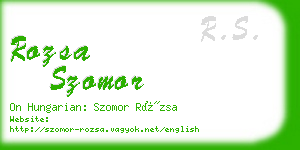 rozsa szomor business card